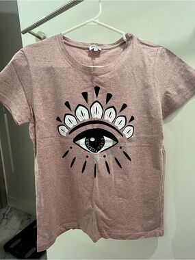 Kenzo Dusty Pink Eye Graphic Tee